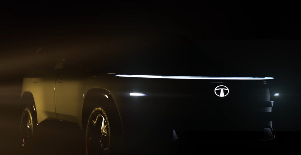 Tata Sierra ev night view front